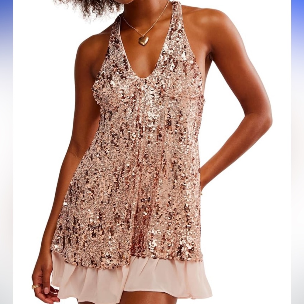 Free People Women's Bejeweled Mini in rose gold